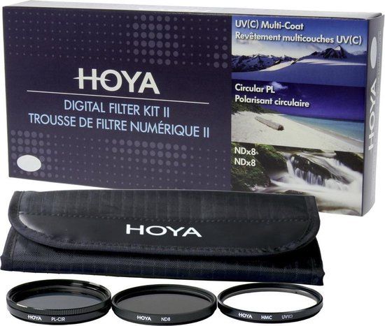 Hoya Digital Filter Kit II 77mm - UV, Polarisatie en NDX8 filter