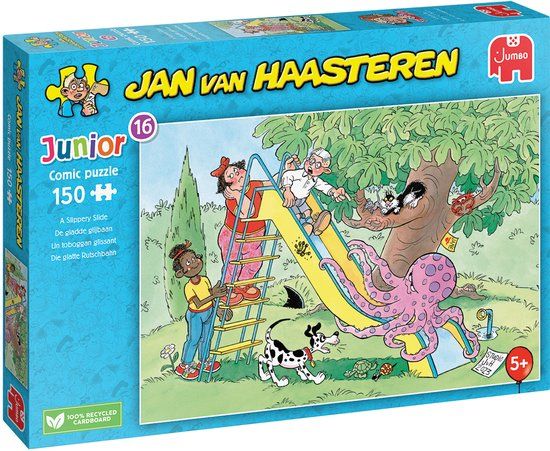 Jumbo Jan van Haasteren Junior - De Gladde Glijbaan - Puzzel 150 Stukjes