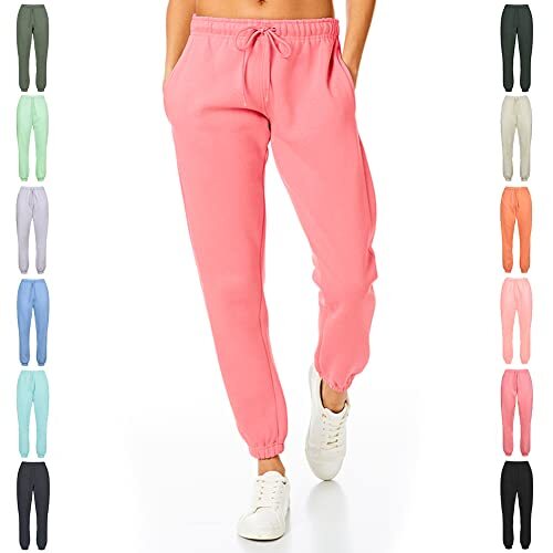 Light & Shade Light & Shade LSLPNT006 Dames Pastel & Brights Loungewear Joggingbroek Joggingbroek Joggingbroek Broekjes Roze