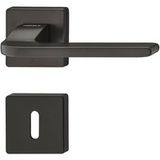 Häfele Garniture de poignée de porte Häfele LDH 3235 Poignée de porte classe 3 noire mate, PZ - cylindre profilé