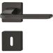 Häfele Garniture de poignée de porte Häfele LDH 3235 Poignée de porte classe 3 noire mate, PZ - cylindre profilé