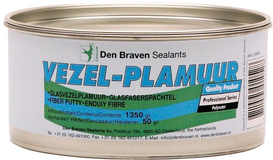 Den Braven Zwaluw Vezelplamuur 300G 2Comp Naturel