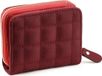 Allecto plus - Portefeuille pour femme, rouge, compact, avec fermeture éclair