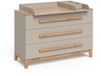 Vitalispa Malia table à langer – 133,2 x 98 cm avec 3 tiroirs Châtaignier cachemire