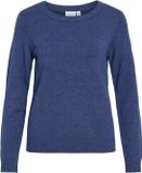 Vila Trui Viril O-neck L/s Knit Top - Noos 14054177 Navy Peony/dark Melange Dames Maat - XL