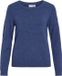 Vila Trui Viril O-neck L/s Knit Top - Noos 14054177 Navy Peony/dark Melange Dames Maat - XL