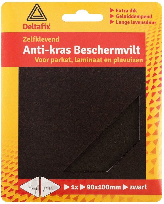 Deltafix Anti-krasvilt - knipvel - zwart - 90 x 100 mm