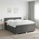 vidaXL Boxspringbed met matras Donkergrijs 180 x 200 cm Stof
