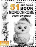 51 Christmas Monochrome One Pen Color By Number