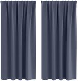 vidaXL Blackout Gordijnen met Ringen 2 stuks Antraciet 175 x 140 cm