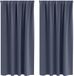 vidaXL Blackout Gordijnen met Ringen 2 stuks Antraciet 175 x 140 cm