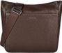 MANDARINA DUCK Leren schoudertas Mellow Leather Crossover Bag Espresso donkerbruin