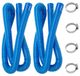 Tuyau de piscine - 32 mm - 150 cm - PE - Set de 2 avec 4 colliers - Bleu