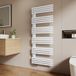 EMKE Ronde buizen badkamerradiator 153 x 60 cm, handdoekradiator zijaansluiting badkamerradiator handdoekhouder handdoekverwarmer handdoekdroger handdoek radiator badkamer wit 933W