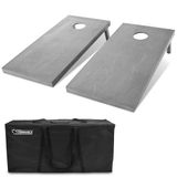 GoSports Regulation Size Houten Cornhole Set met grijze afwerking, inclusief draagtas