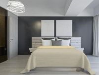 Italian Bed Linen Zomerdeken, vuurvast, tweekleurig, van zijde, taupe/crème, 260 x 270 cm