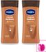 Vaseline 2 x Lait corporel éclat cacao - Réparateur - 200 ml - Lot