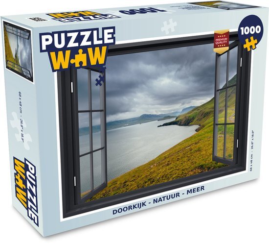 MuchoWow Puzzel Doorkijk - Natuur - Meer - Legpuzzel - Puzzel 1000 stukjes volwassenen - Sinterklaas cadeautjes - Sinterklaas voor grote kinderen