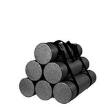 OLIVER Fasciarol Set van 6-60 cm XL Lengte - Inclusief Draagriem - Zwart - Professionele Foamroller voor Fasciatraining Yoga Pilates & Fysiotherapie Zelfmassage-set
