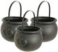 Witbaard Heksenketel - Set van 3x stuks - kookpot - noir - plastique - 15 x 20 cm - décoration - accessoires