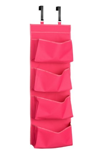 Premier Premier Housewares 4 vakken over de deur Hot Pink 4 dieren hanging organizer, polyester, roze, 10x34x90