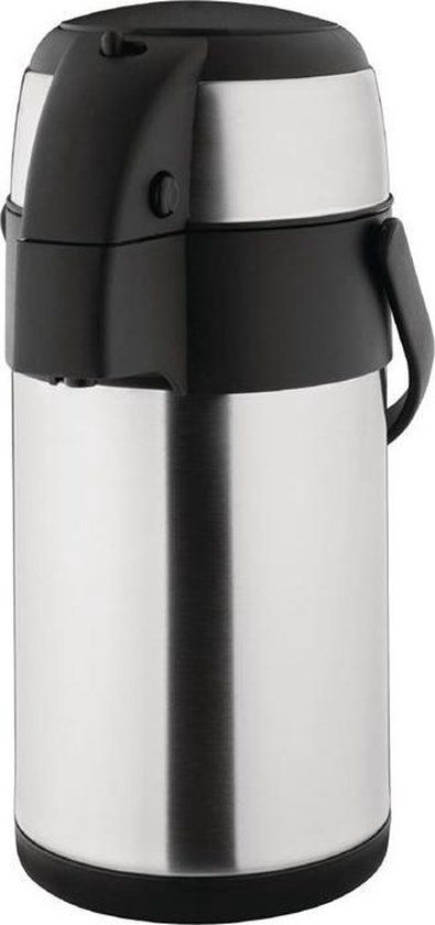 Olympia Pompkan RVS 2,5L - Thermoskan - Chroom