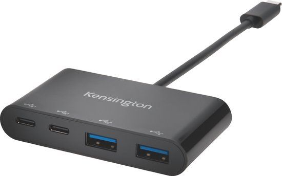 Kensington USB 3.1 Hub - 4-Poorts - USB-C - 2x USB-A - Zwart