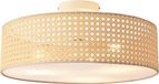 lux.pro Design plafondlamp Ascot 3xE27 wit en rotan look