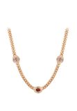 Gaya Necklace Rose Gold Red