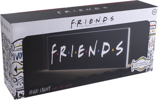 Paladone Friends Logo Lamp - Plastic - Zwart/Wit