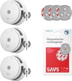 SAVS S10-W Détecteur de fumée sans fil connectable - 3 pièces