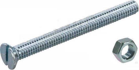 Merkloos Deltafix Metaalschroeven platkop verzinkt M3x50mm