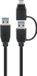 Goobay 55558 USB-kabel USB 3.2 Gen 1 (3.1 Gen 1) 0,5 m USB A/USB C USB A Zwart