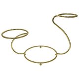 PME Zwanenvormige, Vergulde Taartstandaard met 3 Niveaus, Aluminium, Goud, 60 x 31 x 46 cm