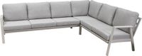 AVH-Collectie Barolo hoek loungeset 3-delig aluminium latte zand