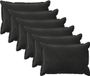 vidaXL - Kussensloop - 6 stuks - Zwart - 30 x 50 cm - Katoensatijn