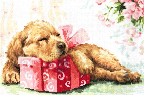 Magic Needle Borduurpakket Chudo Igla - GUARDING YOUR GIFT - Ik bewaak jouw kado