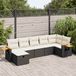 Maison Exclusive - Ensemble de meubles de jardin 7 pièces avec canapé et coussins, noir, en polyrotin