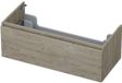 INK - Onderkast 1 Lade Greeploos met Houten Keerlijst - 100 cm - Greige Eiken