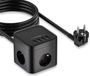 Prise multiple avec USB - Prise plate avec interrupteur - Multiprise 3 voies avec 4 USB (5 V/3,4 A) - Bureau - Voyage