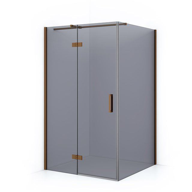 Maxaro Douchecabine Diamond 110x80cm 8mm Rookglas Koper