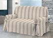 BIANCHERIAWEB Bankovertrek met lint, beschermende bank, 2-zits, patroon Grancasa beige