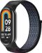 By Qubix Qubix Sport loop nylon bandje - Zwart met paars - Geschikt voor Xiaomi Smart Band 8 / 9 / 10