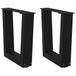 VidaXL Salontafelpoten V-vormig 40x(30-31,3) cm Staal Zwart