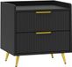 HOMCOM Table de chevet - MDF - 50 x 40 x 50 cm - Noir
