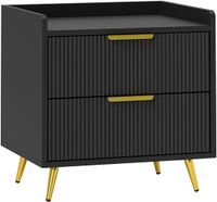 HOMCOM Nachtkastje - MDF - 50 x 40 x 50 cm - Zwart