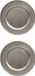 Kaemingk B.V. 10x pièces assiettes de dîner/sous-assiettes argent brillant 33 cm