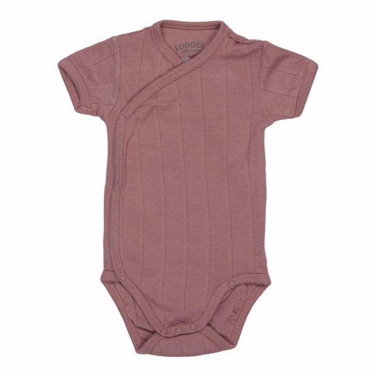 Lodger Baby Romper Maat 80 - Romper Korte Mouw Ciumbelle - Luchtig katoen - Elastisch - Perfecte pasvorm - Handige Overslag - Donkerroze roze