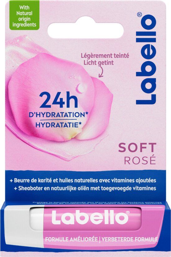 Labello Soft Rose Lip Balm - 4.8g