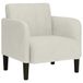 vidaXL Fauteuil met armleuningen, crèmekleurig, 54 cm, fluweel